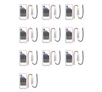 Yoeruers 10X Mini Regulador de Intensidad de Color Único LED DC 5 V, 12 V, 24 V 5050 2835, Controlador de Señal PWM de Voltaje Constante, Control Remoto de 9 Teclas