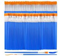 Yoeruers 240 Pinceles Pequeños para Pintar, Pinceles Planos para Artistas de Punta Fina, Pinceles para Manualidades para Niños, Pintura Al Óleo sobre Lienzo de Acuarela