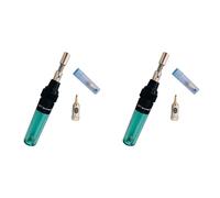 Yoeruers 2X 1300 ℃ Celsius Butano 4 en 1 Soldador de Gas Soldador de Gas Butano Inalámbrico Bolígrafo de Soldadura Quemador Kit de Soldadura B