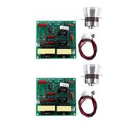 Yoeruers 2X Ac 110V 100W 40K Ultrasónico Tablero de Conductor de Potencia de Limpiador + 2 Piezas 60W 40K Transductor para Ultrasónico Maquinas de Limpieza