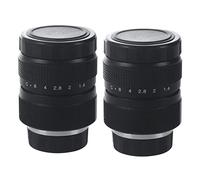 Yoeruers 2X Televisor Lente TV/Lente CCTV para Cámara C Mount 25mm F1.4 En Negro
