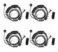 Yoeruers 4piezas 2.5mm Auricular de Microfono de Garganta Auriculares Microfono PTT para Walkie Talkie Radio TLKR T5 T80 T60 T6 T8 Talkabout MR350R T6500