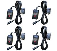 Yoeruers 4X Máquina de Humo con Control Remoto con Cable Receptor de Control Remoto para Efectos de Escenario de 400 W, 900 W y 1500 W