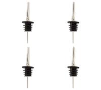 Yoeruers 4X Vertedor de Vino Vertedor de Boquilla Tapón de Botella Protección del Medio Tapón de Goma de Acero Inoxidable