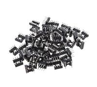 Yoeruers 60 x Enchufe de Adaptador Dip IC 8 Pin Redondo 2.54mm Paso