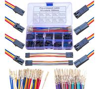 Yoeruyo Dupont - Conector con cerradura de 2,5 mm macho y hembra de extensión Molex, carcasa macho hembra Dupont de 2/3/4/5/6/7/8/9/10 pines con cable preengarzado de 22 AWG (bloqueo Dupont)