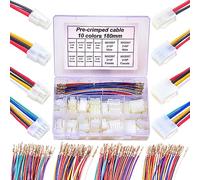 Yoeruyo Molex 5557 - Kit de Conector de extensión Macho y Hembra de 4,2 mm con Cables preengarzados 20 AWG, Molex Mini-Fit Jr de Doble Fila de 2 x 1/2/3/4/5/6 Pines con Longitud de
