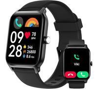 Yoever Reloj Inteligente Hombre Mujer con Llamadas y Voz Alexa, 1,8" Smartwatch con Podómetro/Pulsómetro/SpO2/Monitor Sueño, IP68 Impermeable, 112+ Modos Deportes, para Android iOS (Negro, 1.8)