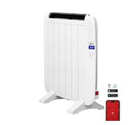 Yoevu - emisor térmico de aluminio | calefactor de bajo consumo | diseño moderno y compacto | termostato ajustable | protección contra sobrecalentamiento, blanco,900w, 6 elementos