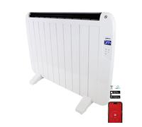 Yoevu radiador eléctrico bajo consumo. 10 elementos 1500 w de pared o pie 3 modos temporizador mando a distancia pantalla led bl