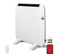 Yoevu radiador eléctrico bajo consumo. 8 elementos 1200 w de pared o pie 3 modos temporizador mando a distancia pantalla led bla