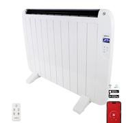 Yoevu radiador eléctrico bajo consumo. 10 elementos 1500 w de pared o pie 3 modos temporizador mando a distancia pantalla led bl
