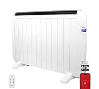 Yoevu radiador eléctrico bajo consumo. 12 elementos 1800 w de pared o pie 3 modos temporizador mando a distancia pantalla led bl