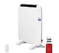 Yoevu - radiador eléctrico bajo consumo. 4 elementos 900 w de pared o pie 3 modos temporizador mando a distancia pantalla led b