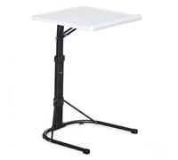 YOEVU Mesa Auxiliar Plegable en Forma de C, Altura Ajustable 63-76 cm, Inclinación Regulable, Mesa para Portátil, Sofá o Cama, Compacta y Portátil, Blanco