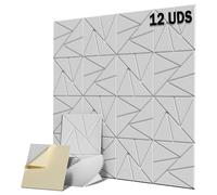 Yoevu Pack De 12 Paneles Acsticos Grises De Alta Densidad Espuma Insonorizante Para Pared Diseo Triangular Medidas 30X30X1Cm Ideal Para Insonorizar Estudio Oficina O Gaming