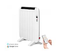 Yoevu - radiador eléctrico bajo consumo. 4 elementos 900 w de pared o pie 3 modos temporizador mando a distancia pantalla led b