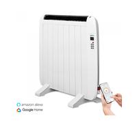 Yoevu radiador eléctrico bajo consumo. 8 elementos 1200 w de pared o pie 3 modos temporizador mando a distancia pantalla led bla