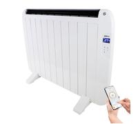 Yoevu radiador eléctrico bajo consumo. 10 elementos 1500 w de pared o pie 3 modos temporizador mando a distancia pantalla led bl