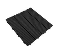 YOEVU - Set de 11 Baldosas de Exterior de Madera Composite WPC, 1m² - Baldosas de Terraza, Patio y Jardín, Antideslizantes, Resistentes al Agua, 30x30cm, Antracita