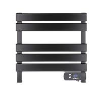 Yoevu Toallero eléctrico 150W – Pantalla LCD táctil, Temporizador, IP34, Aluminio – Negro