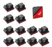 Yoezuo 100 Piezas Clip de Cable Autoadhesivo, Organizador de Cables, Clips Sujeta Cables Adhesivos, Abrazadera de Cable Clip (Negro)