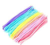 Yoezuo 100 Piezas Limpiapipas, Limpiapipas de Colores, Línea Chenilla Limpiapipas y Glitter Pipe Cleaner para Manualidades y Decoración, 30cm*6mm (7 colores)