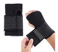 Yoezuo 2pcs Muñequera Transpirable Deportiva, Ajustable Muñequeras Tunel Carpiano, Muñequera Tendinitis Muñeca para Dolor Articulaciones, Esquinces, Distensiones, Entrenamiento, Gym
