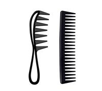 Yoezuo 2pcs Peine Antiestático y Antitirones de Dientes Anchos, Peine de Tiburón, Peluquería Profesional para Salón y Hogar, Reduciendo Rotura Cabello