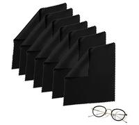 Yoezuo 7 Piezas Gafas Paño de Limpieza, Paños de Limpieza de Microfibra para Gafas, Pantallas LCD, Lentes,Cámaras, Teléfonos Móviles, Tabletas(Negro)