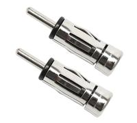 Yoezuo Adaptador de Antena DIN/ISO, Paquete de 2 Adaptador Antena ISO Hembra Conector Antena Coche DIN Macho, Conexión Radio de Automóvil(Plata)