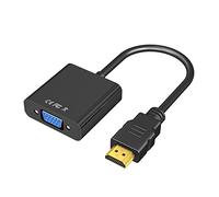 Yoezuo Adaptador HDMI a VGA,HDMI a VGA (Macho a Hembra) 1080P Convertidor,para Cable de Carga para PC,Portátiles,HDTV,Proyectores,y Otros Dispositivos HDMI- Negro