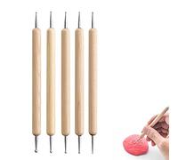 Yoezuo Kit de 5 Plumas de Arte de Uñas, Herramientas de Doble Punta de Uñas, Double Head Pinceles Nail Art Nail Dotting para DIY, Diseño de Uñas