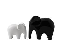 Yofab Decoración para cubículos de Oficina Ceramics Elephant Figurine Good Luck Statues Modern Style Figurines Home Decoration Centro de Mesa para Mesa de café(A)
