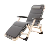 Yofab Silla de camping plegable ajustable de gravedad cero, silla acolchada para césped, plegable, reclinable, camping, patio, salón, regalos de pesca suaves (cojín gris gris)