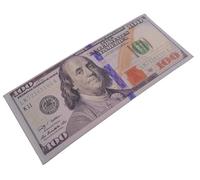 YOFAN Cartera grande de $100, billete de cien dólares impreso en dos pliegues, 7.75 pulgadas, divertido Big Bucks Novedad, multicolor, cartera novedosa