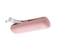 YOFAN Soporte para brochas de maquillaje de viaje, magnético anticaídas, portátil, de silicona, organizador de herramientas de maquillaje, color rosa, Rosado, Soporte de silicona para brochas de