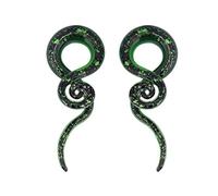 YOFANST Estiramiento de oído de cristal espiral Tapers Gauges 4g-9/16" Azul, brilla en la oscuridad, púrpura, verde, rojo, circonita cúbica