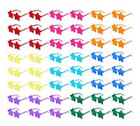 YOFAPA 48 pares de lentes de sol sin montura, lentes de sol en forma de estrella a granel, lentes de sol coloridos para fiestas, novedosas gafas de estrella para accesorios de fotos, actividades de