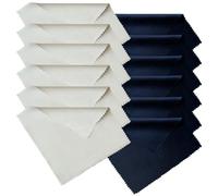 YOFASEN 12 paños de limpieza de microfibra, paños de limpieza de gafas, 15 x 18 cm, paño antivaho para cámara, teléfonos móviles, lentes, gafas, pantalla, azul marino/gris