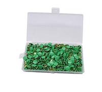 YOFASEN 500 Piezas Chinchetas de Colores - 10 x 9MM Chinchetas para Papel de Tablero de Corcho Tablero de Aviso, Verde/500 Piezas