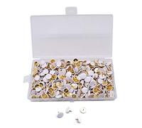 YOFASEN 500 Piezas Chinchetas de Colores - 10 x 9MM Chinchetas para Papel de Tablero de Corcho Tablero de Aviso, Blanco/500 Piezas