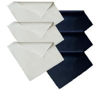 YOFASEN 6 Piezas Paños de Limpieza de Microfibra para Lentes - Paños para Limpieza de Gafas Gamuza Atrapapolvo 15x18 cm para Lentes Gafas Cámaras Teléfono Pantallas, Azul Marino/Gris