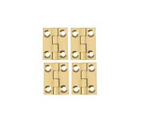 YOFASEN - Bisagra de cobre - Mini bisagras plegables, hardware para casa, bisagras de cajón, palomas de puerta, oro, 1 pulgada (25 x 20 x 1,2 mm) - 4 piezas