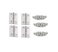 YOFASEN Bisagra para Puerta de Acero Inoxidable - Bisagra Plegable Bisagras Pequeñas Bisagras de Mueble Bisagra Gabinete Armario con Tornillos M3.5 * 16mm, Plateado, 2 pulgada(48 * 33 * 1.0mm) - 4pcs