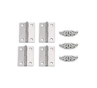 YOFASEN Bisagra Plegable de Acero Inoxidable Para Puerta - Pequeñas Bisagras de Mueble, Gabinete, Armario Con Tornillos M3.5 * 16mm, Plateado, 1 Pulgada (25 * 24 * 08mm) - 4 Piezas