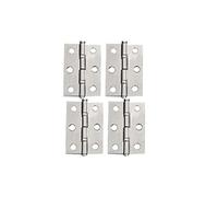 YOFASEN Bisagras Plegables de Acero Inoxidable - Pequeñas y Grandes para Gabinete y Mueble, Plateado, 2 Pulgadas (48x34x1.2mm) - 4 Piezas