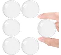 YOFASEN Protectores de pared de silicona - Autoadhesivo Manija de Puerta de Goma Tope Protector de Parachoques, Transparente - 6 piezas