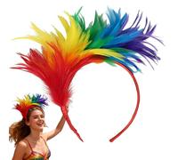 YOFDAL 1 Pieza Diadema Plumas, 1920S Tocados de Plumas para el Pelo, Fascinator Retro para Mujeres, Accesorios Cabello para Cóctel Boda Fiesta del Té Decoración（A）