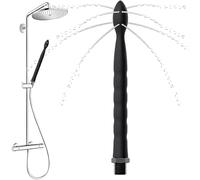 YOFDAL 1 Pieza limpiador Vaginal con 8 Orificios,Ducha anal de Silicona,Ducha Anal,Para la limpieza anal del Sistema Colónico, Para Parejas Homosexuales, Hombres y Mujeres (negro)